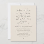 Modern Elegant Wedding, Endless Love, Reception 招待状 (正面)