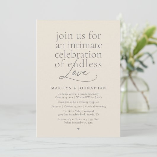 Modern Elegant Wedding, Endless Love, Reception 招待状 (スタンド正面)