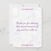 Modern Elegant Wedding Invitation 招待状 (裏面)