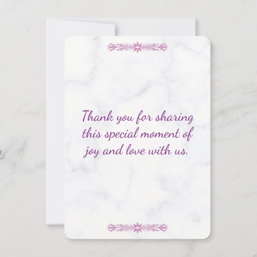 Modern Elegant Wedding Invitation 招待状 (裏面)