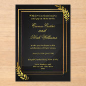 Modern Elegant Wedding Invitation Template | Edita アクリル招待状 (正面)
