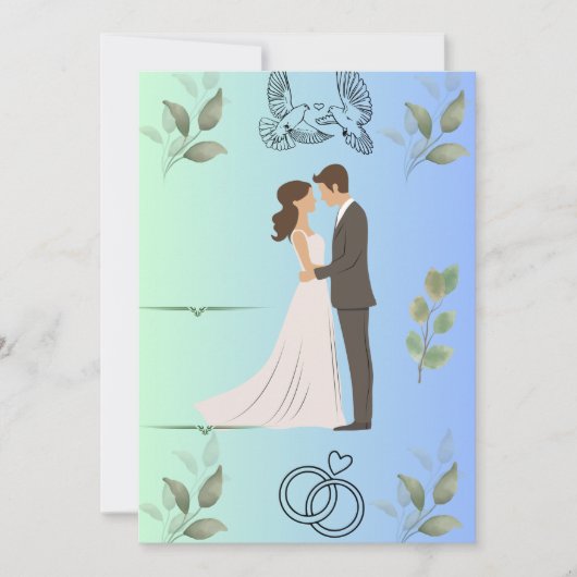 Modern Elegant Wedding Invitation Template | Edita カード (正面)