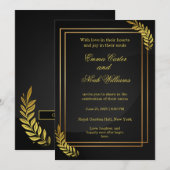 Modern Elegant Wedding Invitation Template | Edita 招待状 (正面/裏面)