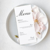 Modern Elegant Wedding Menu Card メニュー