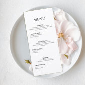 Modern Elegant Wedding Reception Menu メニュー