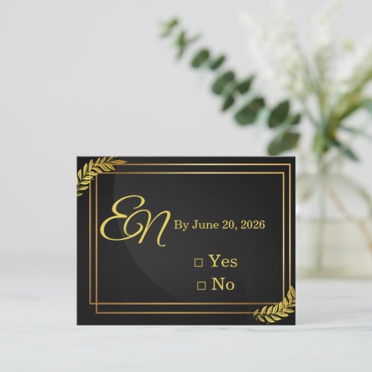 Modern Elegant Wedding RSVP Template | Edita (スタンド正面)