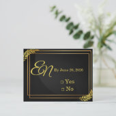 Modern Elegant Wedding RSVP Template | Edita ポストカード (スタンド正面)