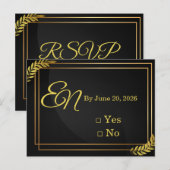Modern Elegant Wedding RSVP Template | Edita ポストカード (正面/裏面)