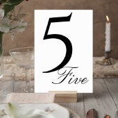 Modern Elegant Wedding Table Number Card テーブルナンバー