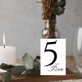 Modern Elegant Wedding Table Number Card テーブルナンバー