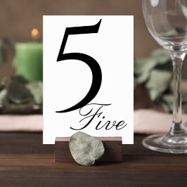 Modern Elegant Wedding Table Number Card テーブルナンバー