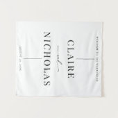 Modern Elegant Wedding Welcome Sign タペストリー (正面(横))
