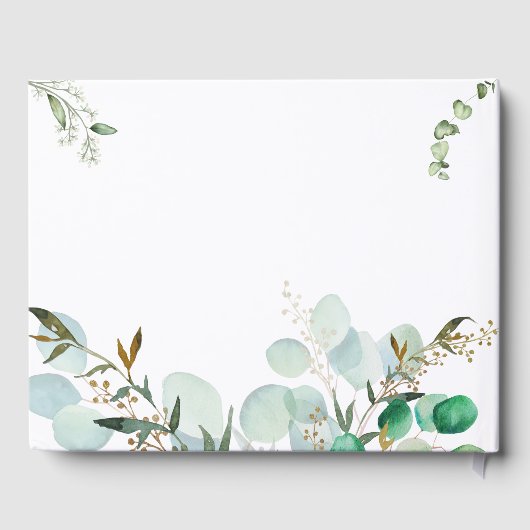 Modern Elegant White Guest Book ゲストブック (裏面)