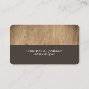 Modern Elegant Wooden Interior Designer 名刺