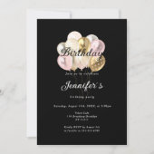 Modern, elegante Luftballon Einladung 招待状 (正面)