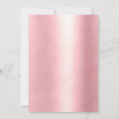 Modern, elegante Luftballon Gold Rosa Einladung 招待状 (裏面)