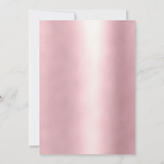 Modern, elegante Luftballon Gold Rosa Einladung 招待状 (裏面)