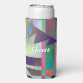 Modern Elemental Pattern Happy Birthday スリム缶クーラー (Seltzer裏面)