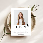 Modern Eleven Teenager Photo 13th Birthday Party 招待状