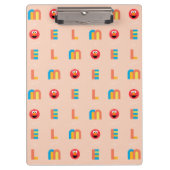Modern Elmo Pattern Clipboard クリップボード (正面)