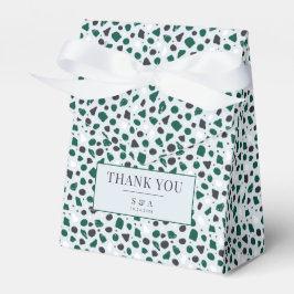 Modern Emerald Terrazzo & Confetti フェイバーボックス