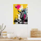 Modern Emotional Childhood Balloon Wall Art ポスター (キッチン)