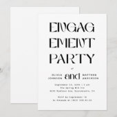 Modern Engagement Party | エディトリアル・タイポグラフィ 招待状 (正面/裏面)