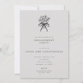 Modern Engagement Party Invitation 招待状 (正面)