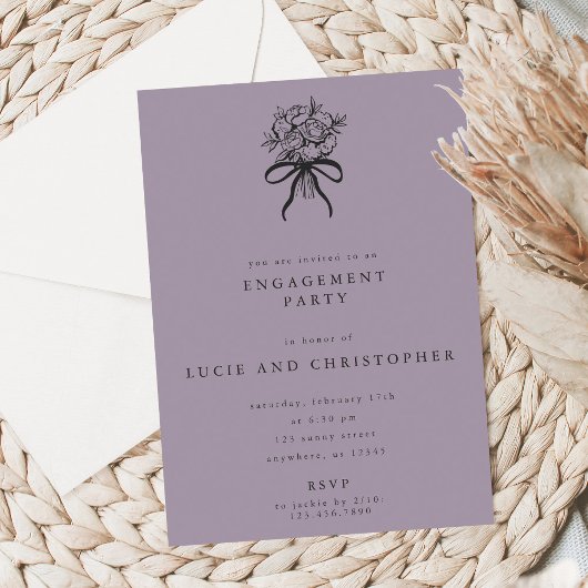 Modern Engagement Party Invitation 招待状
