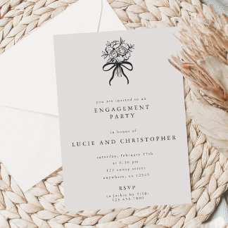 Modern Engagement Party Invitation 招待状