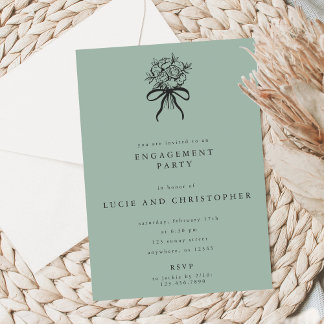 Modern Engagement Party Invitation 招待状