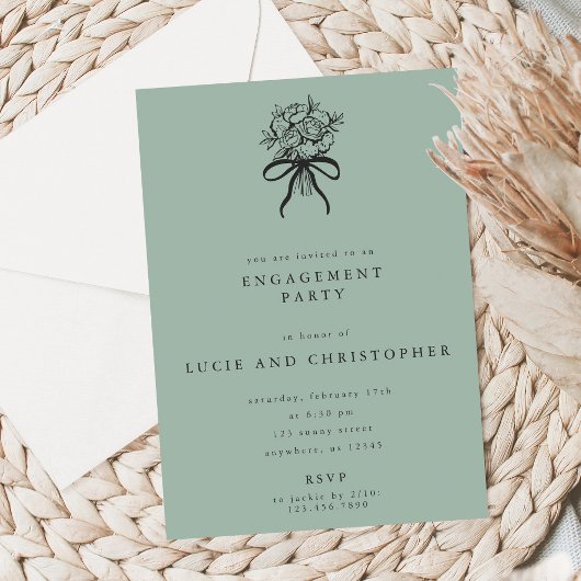 Modern Engagement Party Invitation 招待状