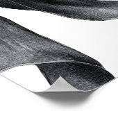 Modern Engagement She Said Yes Coquette Black Bow ポスター (角)