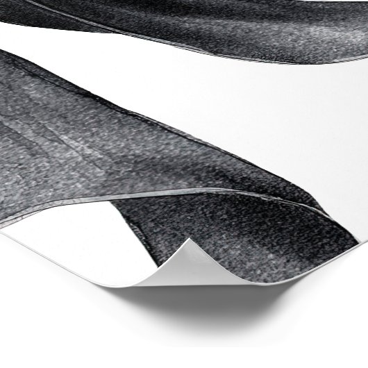 Modern Engagement She Said Yes Coquette Black Bow ポスター (角)