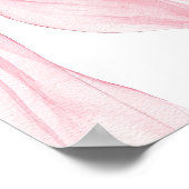 Modern Engagement She Said Yes Coquette Pink Bow ポスター (角)