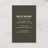 Modern Equestrian – Abstract Grey Horse Design 名刺 (裏面)