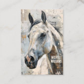 Modern Equestrian – Abstract Grey Horse Design 名刺 (正面)