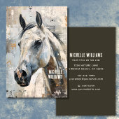 Modern Equestrian – Abstract Grey Horse Design 名刺