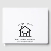 Modern Estate Agent Business Logo Holiday Rentals ゲストブック (正面)