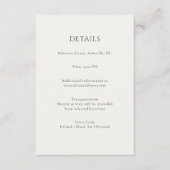 Modern Estate Details Card | Elegant Minimalist エンクロージャーカード (正面)
