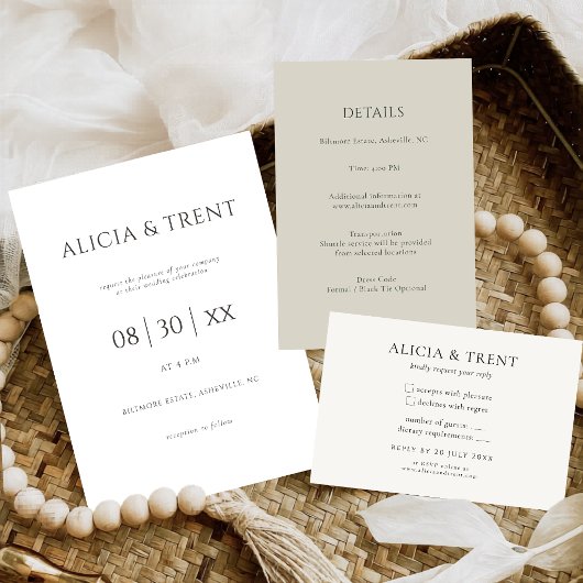 Modern Estate RSVP Card | Minimalist Elegant