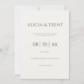 Modern Estate Wedding Invitation | Elegant Minimal 招待状 (正面)