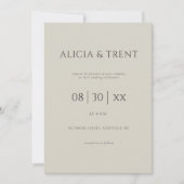 Modern Estate Wedding Invitation | Elegant Minimal 招待状 (正面)