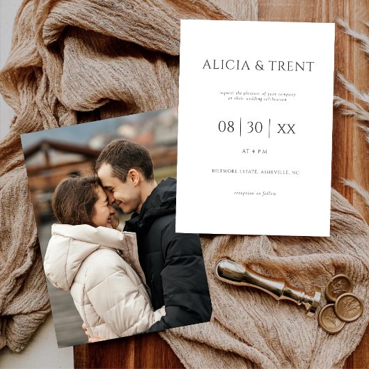 Modern Estate Wedding Invitation | Elegant Minimal 招待状