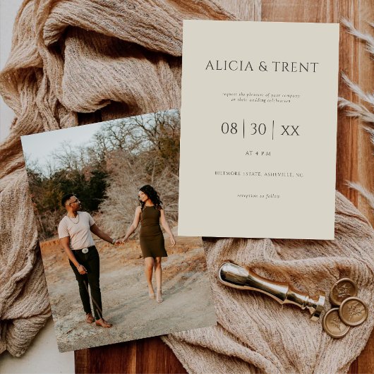 Modern Estate Wedding Invitation | Elegant Minimal 招待状