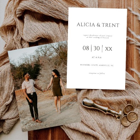 Modern Estate Wedding Invitation | Elegant Minimal 招待状