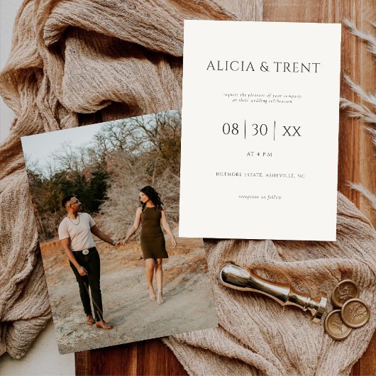 Modern Estate Wedding Invitation | Elegant Minimal 招待状