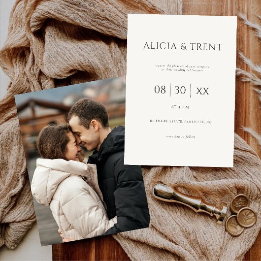 Modern Estate Wedding Invitation | Elegant Minimal 招待状