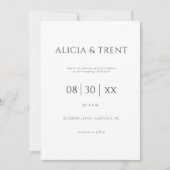 Modern Estate Wedding Invitation | Elegant Minimal 招待状 (正面)