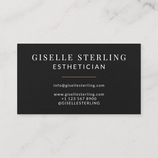 Modern Esthetician Black 名刺 (裏面)